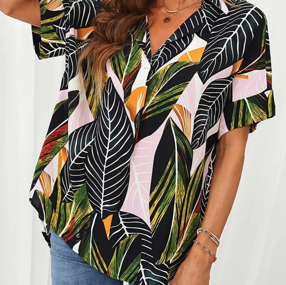 Chic Tunic Top Shirt Blouse - Size Medium Med M - Picture 2 of 8